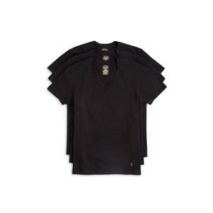 Polo Ralph Lauren Mens Undershirt Cotton Tee Classic Fit V-Neck SMALL Black